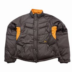 ミズノ ダウンジャケット メンズ Mサイズ ブラウン オレンジ 防寒 アウター スポーツ