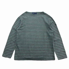 セントジェームス バスクシャツ メンズ Lサイズ ボーダー グリーン グレー フランス製 長袖 カットソー