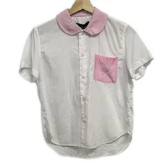 tricot COMMEdesGARCONS(トリココムデギャルソン) 半袖シャツブラウス サイズM レディース美品  - 白×ピンク