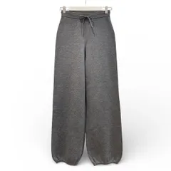 美品 Noble ノーブル 接結タック編み ジョガーパンツ チャコールグレー 定価¥19800 ニットパンツ ウール混 オールシーズン 伸縮性 レディース 秋 ゴーゴー古着マルイ草加店3344