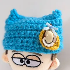 牡蠣だけに画期的！🦪頭に牡蠣がついてるよ！🦪牡蠣がついているネコ耳帽子です🦪　タイムレス　寺西拓人　寺　寺西　帽子　タムぬい　服 メンカラ　水色　timelesz ぬい　オイスター　牡蠣　貝　アイドル　ネコ耳