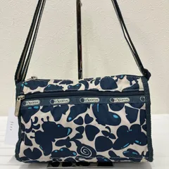 9633　LeSportsac　レスポートサック　ショルダーバッグ　ブルー　青　ベージュ　レディース　軽量　カジュアル　シンプル　小さめ　ミニ　バタフライ　蝶々　パピヨン