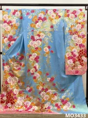 振袖 金駒 金彩 銀通し 紋意匠 身丈174cm 撥水加工済 MO3433