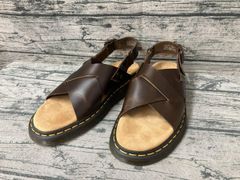 Dr. Martens レザーサンダル ブラウン Zane UK7 - メルカリ