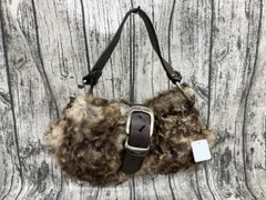 EPOCA ラビットファー ハンドバッグ ワンショルダーバッグ ブラウン