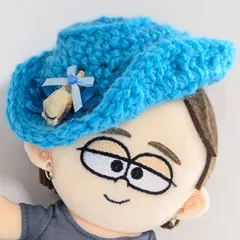 牡蠣だけに画期的！🦪頭に牡蠣がついてるよ！🦪牡蠣がついているハットです🦪　タイムレス　寺西拓人　寺　寺西　帽子　タムぬい　服 メンカラ　水色　timelesz ぬい　オイスター　牡蠣　貝　アイドル