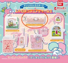 バンダイ サンリオキャラクターズ レトロ ミニチュア ハローキティ キルティング 筆箱 ガチャ
