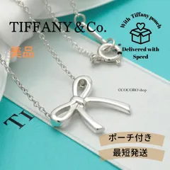 【美品】ティファニー TIFFANY&Co. リボン ボウ ネックレス AG925