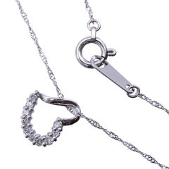 Pt900 オープンハート ペンダント ネックレス 45cm Pt900 オープンハート ペンダント ネックレス 45cm - メルカリ
