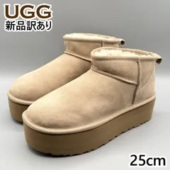 UGG 厚底ムートンブーツ サンド USA8/JP25cm クラシックウルトラミニプラットフォーム レディース/女性用 1135092 アグ (ug184)