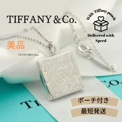 【美品】ティファニー TIFFANY&Co. ノーツ スクエア プレート ネックレス AG925