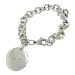 【中古】【箱付き】 TIFFANY&Co. ティファニー シルバー リターントゥ ラウンドタグ ブレスレット 37.2g 925刻印 539612 ブレスレット
