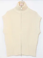 【中古】 CLANE レディースベスト 1 CLANE/ZIP COLLAR KNIT VEST/1/アイボリー/13106-2082