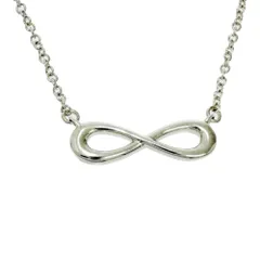 【中古】【箱付き】 TIFFANY&Co. ティファニー シルバー インフィニティ ネックレス 1.6g 925刻印 546735 ネックレス