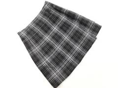 新品 EASTBOY イーストボーイ ウール100% チェック 巻き ラップ スカート size9/紺xグレー ◇■ レディース