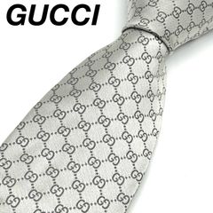 GUCCI（グッチ）】ネクタイ GG柄 マイクロシグネチャー ネイビー 紺