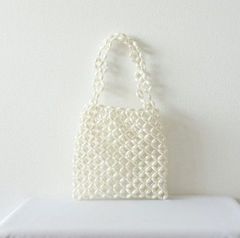 acrylic アクリリック 坂雅子 ハンドバッグ スクエアハンドル シルバー 