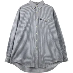 古着 ラルフローレン Ralph Lauren CREEK シアサッカー 長袖 ボタンダウンストライプシャツ メンズL相当/eaa614711