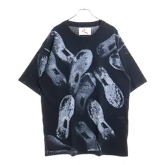 NO BRAND (ノーブランド) BOND VAULT ボンドボルト オールオーバープリント 半袖Tシャツ クルーネックカットソー ブラック