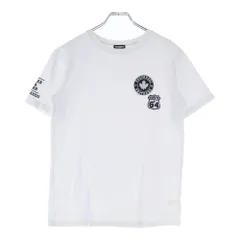 DSQUARED2 (ディースクエアード) ROUTE 64 フロントワッペン付 クルーネック 半袖Tシャツ ホワイト DFM120207