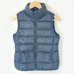 (^w^)b MUJI 無印良品 ジップアップ ダウンベスト ナイロン100% アウター 軽量 防寒 重ね着 シンプル ベーシック デイリー タウンユース アウトドア ブラック 黒 レディース サイズS