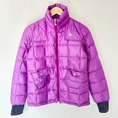 (^w^)b le coq sportif ルコックスポルティフ ダウンジャケット ナイロン100% アウター 防寒 軽量 ゴルフウェア スポーツ デイリー タウンユース アウトドア パープル 紫 レディース サイズM