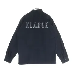 X-LARGE (エクストララージ) ロゴ ワッペン バックプリント 長袖シャツ ブラック 01164403