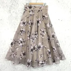 PROPORTION BODY DRESSING プロポーションボディドレッシング ラバー フラワー タック スカート グレー Mサイズ 〇□☆