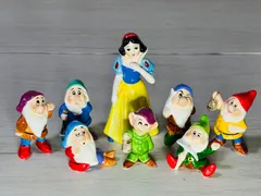 Disney ディズニー 白雪姫と七人の小人  陶器 置物 インテリア 白雪姫高さ13㎝ 90s 10周年【美品】M2038WAT【匿名配送】