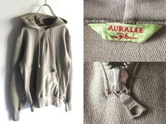 美品 AURALEE FOR Ron Herman ロンハーマン別注 オーラリー 2022AW SOFT SWEAT HALF ZIP ハーフジップ スウェット パーカー 0 グレージュ