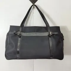 Carven カルヴェン トート バッグ ボストン シンプル ロゴ 刻印 大容量 ブラック系 B454のサムネイル