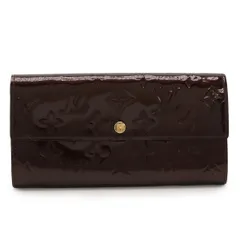 LOUIS VUITTON ルイ ヴィトン モノグラムヴェルニ ポルトフォイユ サラ 2つ折長財布 エナメル ルージュフォーヴィスト イニシャル入り M91521