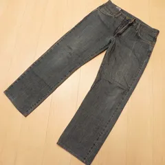 (432★ 日本製 EDWIN エドウィン 403 インターナショナルベーシック ユーズド加工 ストレート ジーンズ W33 古着
