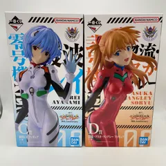 一番くじ　新世紀エヴァンゲリオン　２点セット　C賞　綾波レイ　D賞　惣流・アスカ・ラングレー　フィギュア　バンダイ　バンダイナムコ　（ME27-3575）
