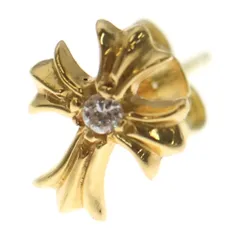 CHROME HEARTS (クロムハーツ) 22K No2 CH PLS 1DIA CHプラス スタッドピアス 1ダイヤ ゴールド BCA021