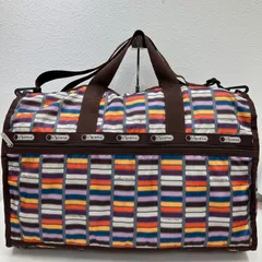 9725　LeSportsac　レスポートサック　2way　ボストンバッグ　旅行用バッグ　トラベルバッグ　ブラウン　グレー　レディース　軽量　カジュアル　シンプル　大きめ　大容量