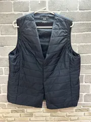 A【A28-13】△ユニクロ　　Lサイズ　　　ダウンベスト　　ネイビー