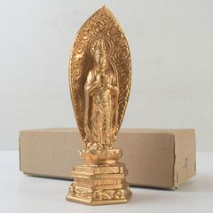 仏教美術 柘植彫刻 西立弥陀像 仏像 華鬘台 C 9122 - メルカリ