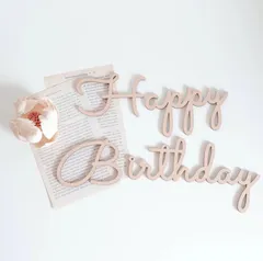木製 レターバナー Happy Birthday 誕生日 バースデー 装飾 映え