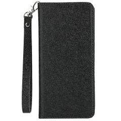 Elick Galaxy S10 用 SC-03L SCV41 ケース カバー 薄型 高級PUレザー 手帳型 マグネット式 ベルトなし ストラップ付き カード収納 ギャラクシー S10 SC-03L docomo SCV41 au スマホケース ブラック