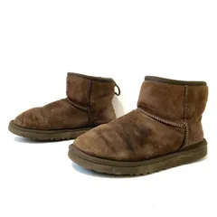 秋冬にはこれ！！【UGG】アグ ムートン ショート ブーツ ボア スエード もこもこ 暖か 防寒 歩きやすい カジュアル 1016222 アウトドア ダークブラウン レディース 25.0cm/M42449UU