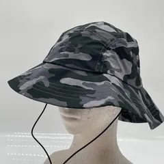 KO3866□アンダーアーマー アウトドアハット 迷彩 カモ ブラック ポリエステル 59.5ｃｍ程度