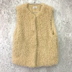 emi+ エミプラス ファー ベスト ベージュ 〇◇☆