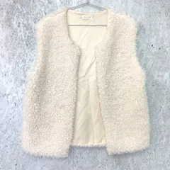 nemne ネンネ プードル フェイク ファー ベスト ホワイト Fサイズ 〇◇