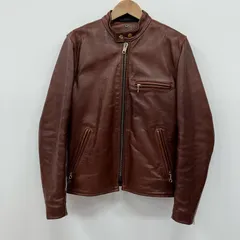 【イオン広店】 中古 VANSON | バンソン ライダースジャケット MODEL B シングルライダース ブラウン サイズ：38 【93】