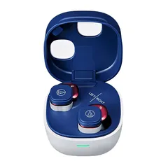 【新品】 オーディオテクニカ ATH-SQ1TW2 NRD ワイヤレスイヤホン bluetooth/小型 軽量 / 最大20時間再生 / 低遅延/外音取込み/マルチポイント/マルチペアリング/防水 IPX5 / ワイヤレス充電 /【国内正規品】ネイビーレッド 