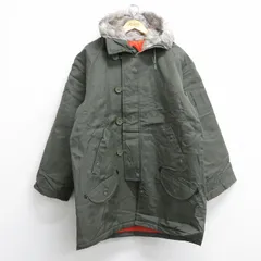 XL/古着 長袖 ナイロン ジャケット マウンテン パーカー メンズ 80年代 80s ラグラン ロング丈 濃緑 内側キルティング 25dec26