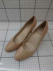 ◇ Θ ベージュ系エナメルパンプス 23.0cm レディース E  【1512190010862】