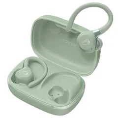 【新品】 JVCケンウッド Victor HA-EC77T-G ワイヤレスイヤホン Bluetooth 5.4 ノイズキャンセリング イヤーフック スポーツ マイク付 小型 軽量 防水 防塵 IP57 本体質量6.0g(片耳) 最大40時間再生 グリーン