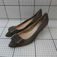 ◇ Θ ダイアナ DIANA スエードリボンパンプス グレー系 24cm レディース E  【1512190013191】